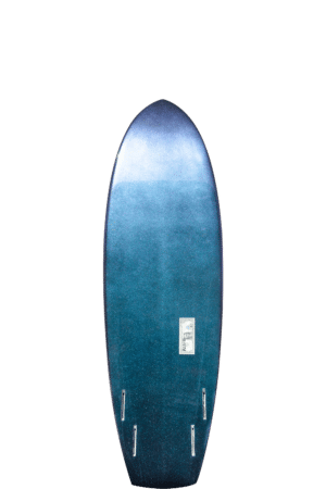 Shapers-Club- Une planche de surf bleue sur fond blanc. -surfshop-surfboard