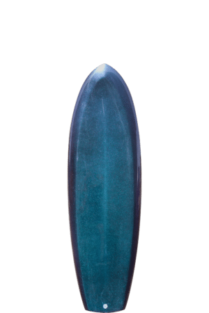 Shapers-Club- Une planche de surf bleue et noire sur fond blanc. -surfshop-surfboard