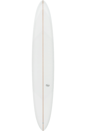 Shapers-Club- Une planche de surf blanche sur fond vert. -surfshop-surfboard