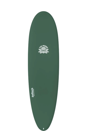 Shapers-Club- Une planche de surf verte sur fond blanc. -surfshop-surfboard