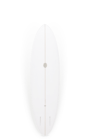 Shapers-Club- Joel Fitzgerald - Planche de surf ML 42 7'7 sur fond vert.