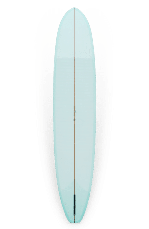 Shapers-Club- Une image d'une planche de surf Barrett Miller - The Personal 9'7 de couleur bleu clair.