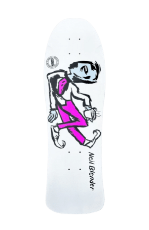 Shapers-Club- Un skateboard blanc vintage Gordon & Smith - Deck Reissue Doug
