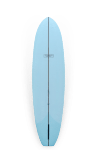 Shapers-Club- A ROGER HINDS - AUSSIE V - 8'0'' x 22.000'' x 3 1/4'' | Planche de surf de 3.250" sur fond blanc. -surfshop-surfboard