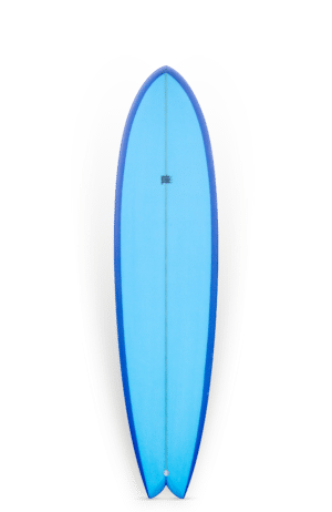 Shapers-Club- A UWL Surfboards - Planche de surf Seven Four 7'4x22x2 7/8 52L orange/jaune sur fond noir. -surfshop-surfboard