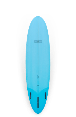 Shapers-Club- Un ROGER HINDS bleu - TAMAGO - 7'6'' x 22 0 | 22.000'' x 2 7/8'' | 2.875'' - Planche de surf Pailsley sur fond blanc conçue par ROGER HINDS. -surfshop-surfboard