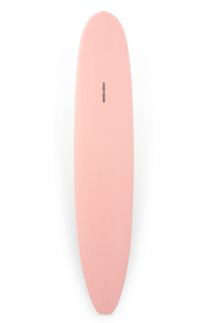 Shapers-Club- Une planche de surf rose sur fond blanc. -surfshop-surfboard