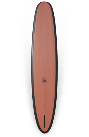 Shapers-Club- Une planche de surf de couleur rouge et noire, équipée d'un système d'auto-draft. -surfshop-surfboard
